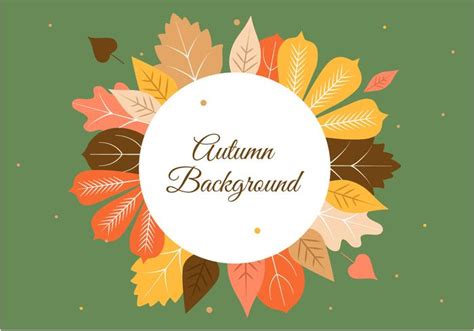 Free Flat Design Vector Autumn Background Download Free