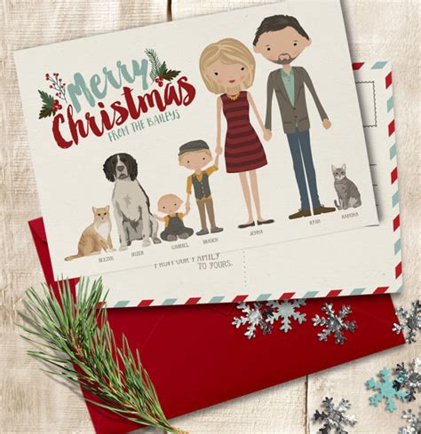 Christmas Card Add On • Personalized Holiday Card • Custom Illustrated