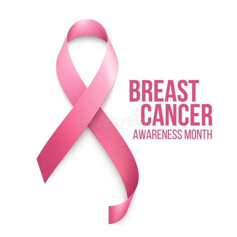 Breast Cancer Awareness Ribbon Background Vector Stock Vector