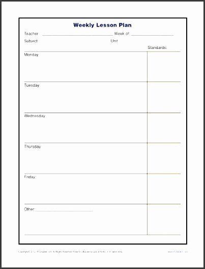 Elementary Weekly Lesson Plan Template Lovely 5 Academic Lesson Plan