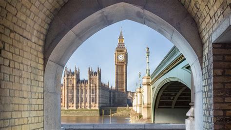 View To Big Ben And Palace Of Westminster Through A Pedestrian Tunnel