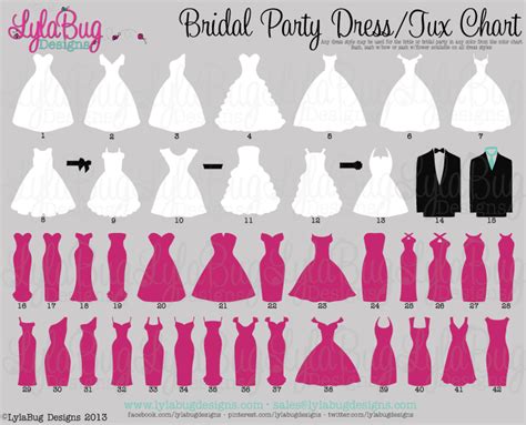 Bridal Party Tumbler Lylabug Designs Dress Styles Chart Prom