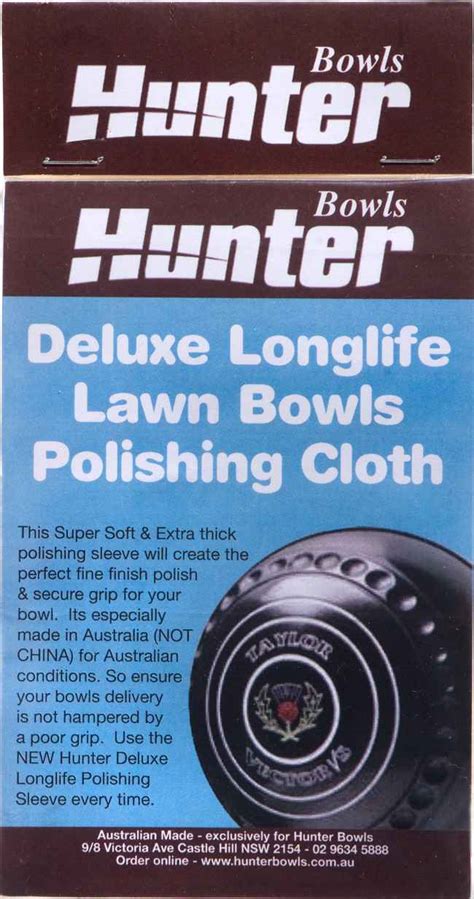 Deluxe Bowls Polishing Sleeve Central Coast Lawn Bowls Shop