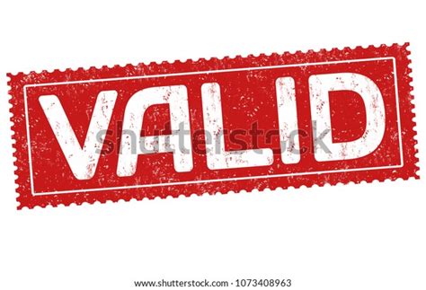 Valid Grunge Rubber Stamp On White Stock Vector Royalty Free