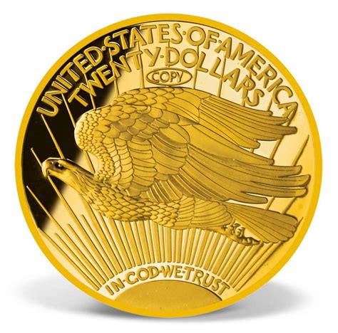 1933 Giant Gold Double Eagle Proof Replica Gold Layered Gold