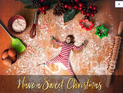 Flour Angels Christmas Cookie Cutting Board Layered Psd Free Tutorial