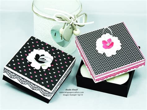 Remember to use a larger piece of paper for the lid. Gift Box with Ribbon Pull Lid | Arty Paper Crafters