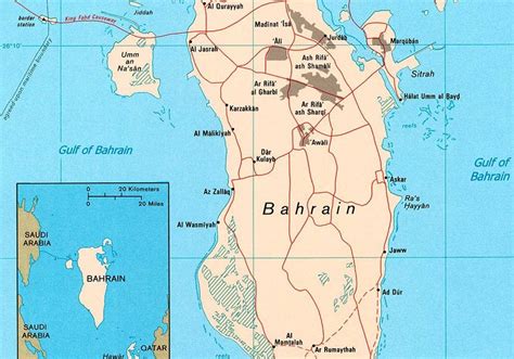 Middle East Bahrain Bahrain Map