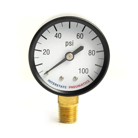 Interstate Pneumatics G2012 100 Pressure Gauge 100 Psi 2 Inch Diameter