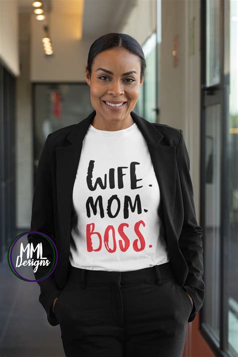 Wife Mom Boss Mother S Day Shirt Mom Shirt T For Etsy