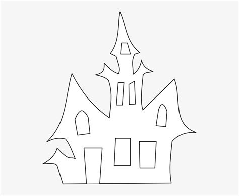 Printable Haunted House Silhouette Printable Coloring Pages