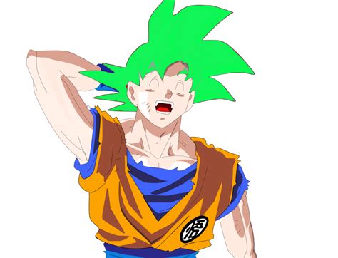 Ssg Goku Green Hair By Squad8star On Deviantart