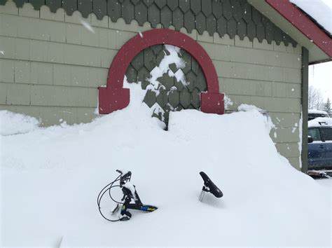 Bike Buried In Fresh Snowfall In Crested Butte Colorado Fresh