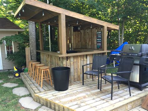 Tiki Bar Backyard Pool Bar Built With Old Patio Wood Backyard Bar