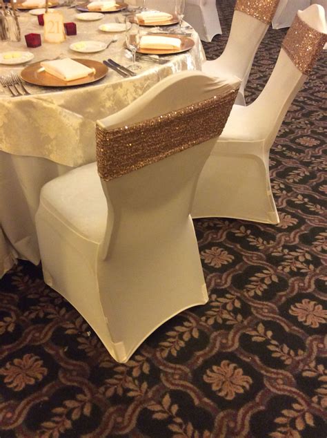 Ivory polyester banquet chair covers. Spandex chair covers | Wedding chair decorations, Unique ...