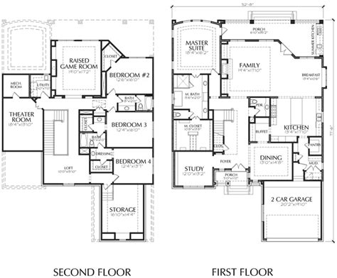 Unique Two Story House Plan Floor Plans For Large 2 Story Homes Desi