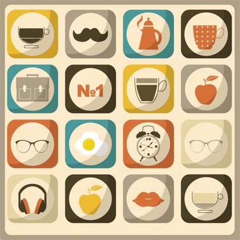 Free Vector Retro Icons Collection