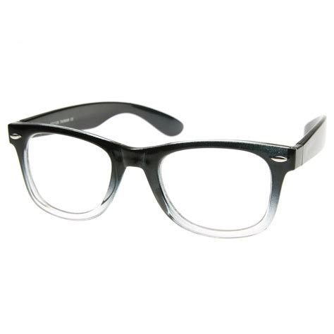 Two Tone Retro Color Fade Clear Lens Horned Rim Glasses 8536 Horn Rimmed Glasses Eye Wear
