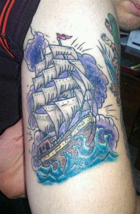 Navy, in addition to the general use of the anchor as military insignia, sailors get a single anchor inked after successfully crossing and returning from the atlantic ocean. Ship Tattoos Designs, Ideas and Meaning | Tattoos For You