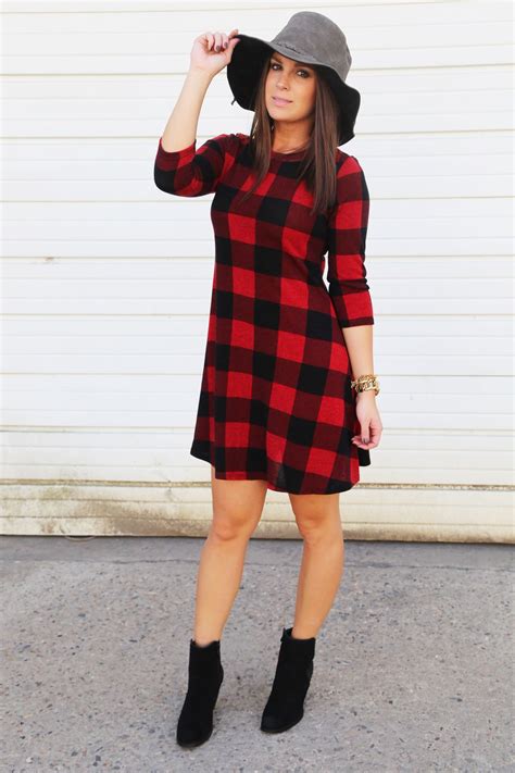 Im Obsessed With Buffalo Plaid I Need This Dress Plaid Outfits