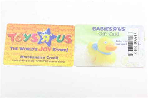 Babies R Us T Card And Toys R Us Card With Merchandise Credit 2