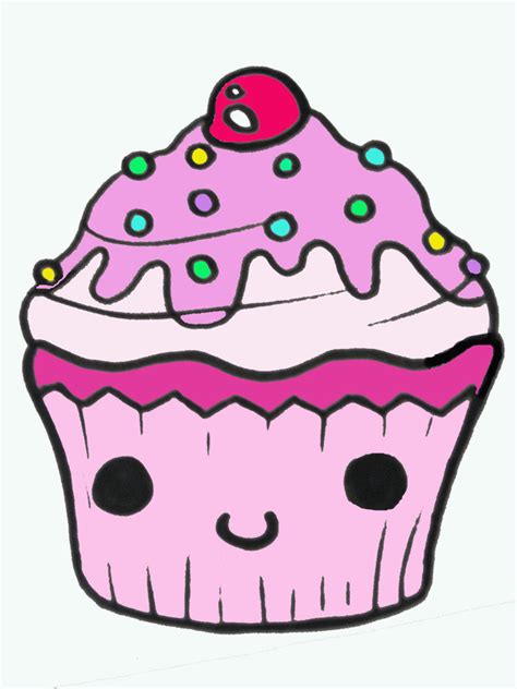 Pin By Pamela Lucero On A Sweet Tooth Cupcake Drawing Cute