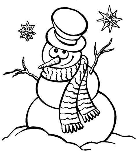 Coloriage Bonhomme De Neige A Imprimer Gratuit Coloriage