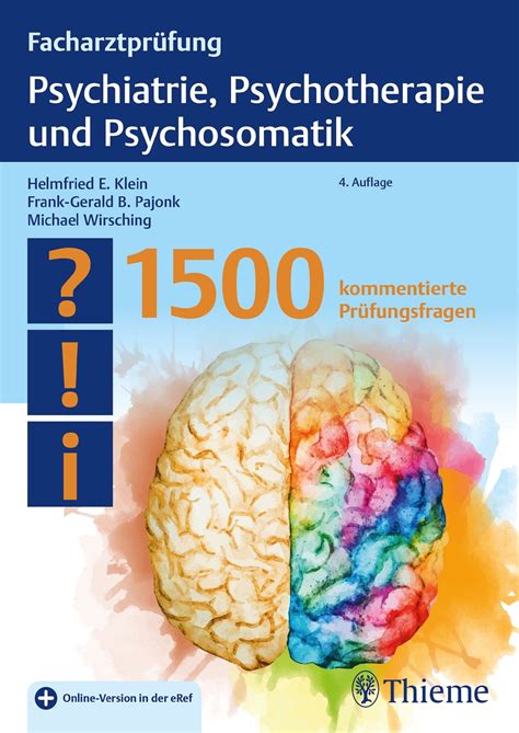 Facharztprüfung Psychiatrie Psychotherapie Und Psychosomatik 9783132403291 Thieme Webshop
