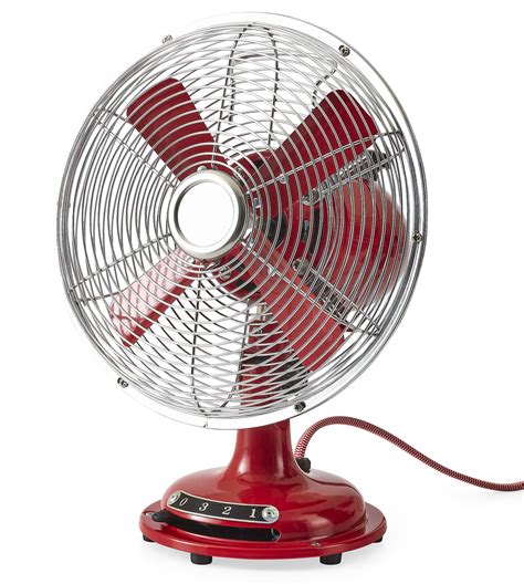 Better Homes And Gardens 8 Retro 3 Speed Metal Table Fan Red Walmart