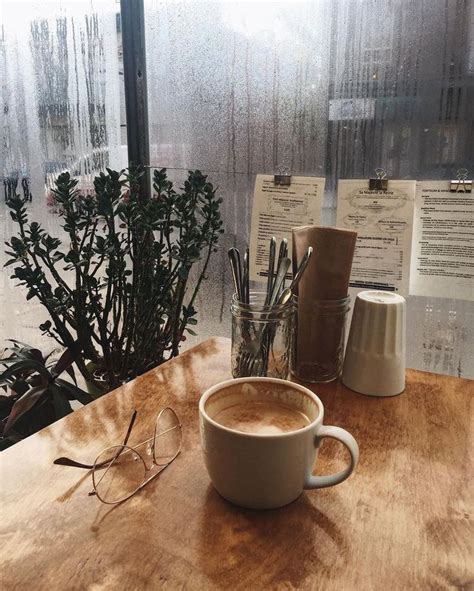 ʚ 𝒶𝓃𝑔𝑒𝓁 𝑒𝓎𝑒𝓈 ɞ Rain And Coffee Coffee Shop Aesthetic Coffee Cafe