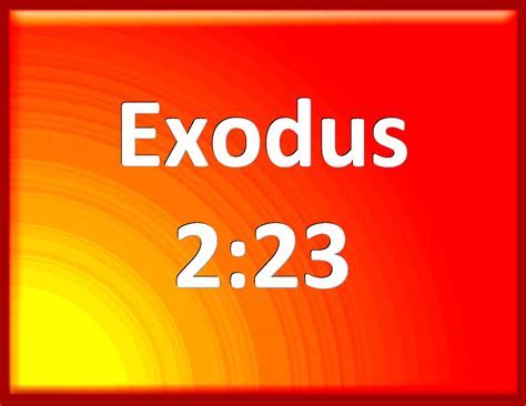 Exodus 223 And It Came To Pass In Process Of Time That The King Of