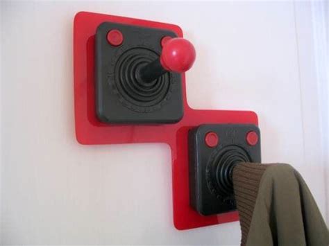 Old Joystick Into Coat Rack With Images Gaming Decor