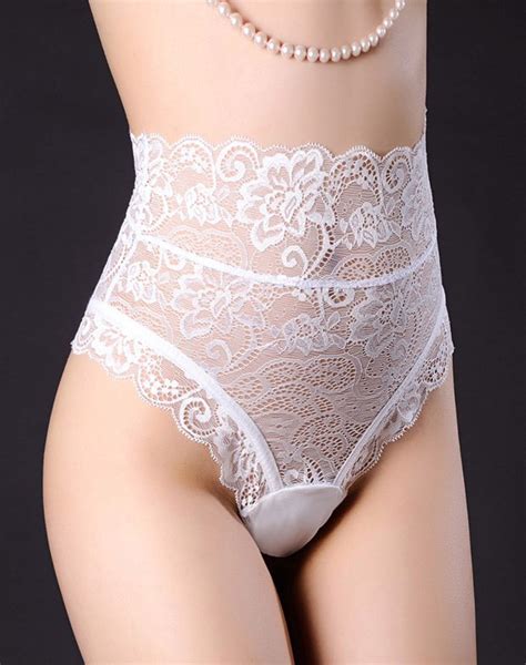 Lace High Waist Panty White Wholesale Lingerie Sexy Lingerie China