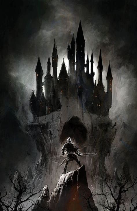 Dark Castle Art Print By Nat Jones Fantasy Dark Souls Etsy Castle