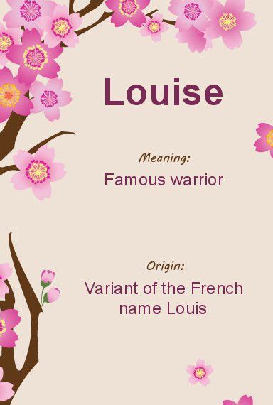 Louise Name Meaning Names With Meaning Meaning Of Your Name Names