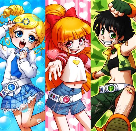 Akazutsumi Momoko Matsubara Kaoru And Goutokuji Miyako Powerpuff Girls Z Drawn By Samantha