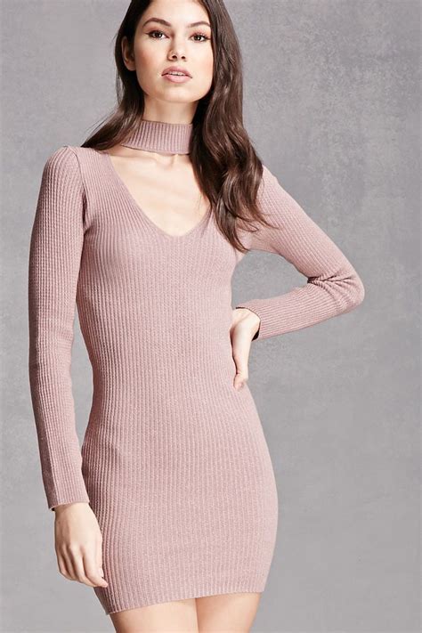 High Neck Bodycon Dress Ribbed Knit Bodycon Dress Dresses Outfit Inspirations