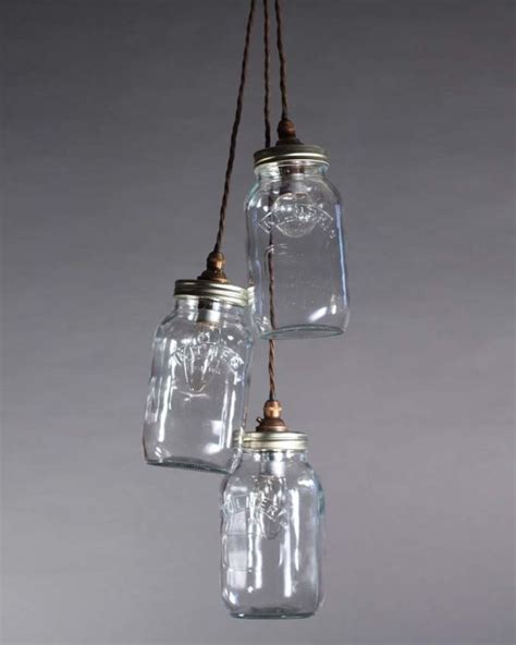 Upcycled Mason Jar Pendant Ceiling Lights Vintage Retro Lighting