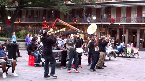 New Orleans Brass Band In Jackson Square Youtube