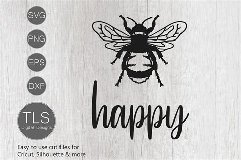 Bee Happy SVG, Bumble bee SVG, Bees SVG, Bee SVG (376494) | Cut Files