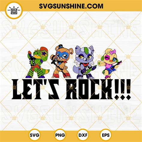 Let S Rock Svg Fnaf Glamrock Band Svg Five Nights At Freddys Svg Png The Best Porn Website