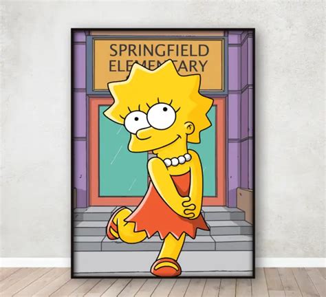 The Simpsons Lisa Simpson Poster Bedroom Wall Art Home Decor Print A4