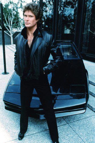 David Hasselhoff Knight Rider Color 24x36 Poster Pontiac Firebird Black Pants Black Shoes