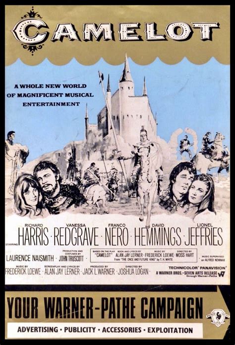 Camelot 1967 Richard Harris Vanessa Redgrave Franco Nero Uk Campaign