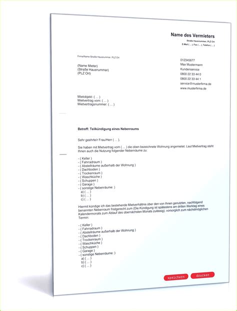 Einen mietvertrag für ein oder mehrere zimmer im eigenen haus oder der eigenen wohnung; 4 Wohnung Kundigen Vorlage Pdf 03517 | MelTemplates