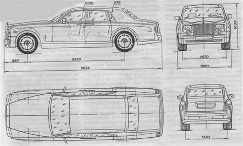 Detail Oriented Blueprint Rolls Royce Rolls Royce Phantom Blueprints