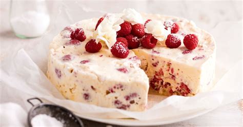 Chocolate angel food cake is delicious and simply beautiful with a sprinkling of sugar. Low-fat berry and meringue ice-cream cake