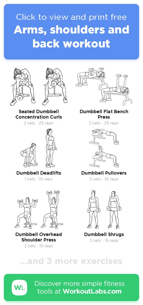Arms Shoulders And Back Workout · Free Workout By Workoutlabs Fit