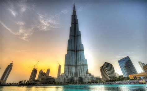 Wallpaper Amazing Buildings Burj Khalifa Dubai Sunset 1920x1080 Full