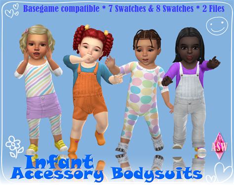 Annetts Sims 4 Welt Infant And Toddler Accessory Bodysuits 4 Files